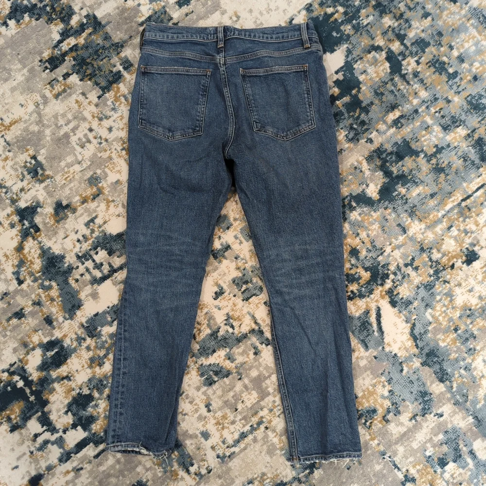 AGOLDE Willow Mid Rise Slim Straight Blue Jeans - Women's 28 Classic Basic Denim - Picture 3 of 14